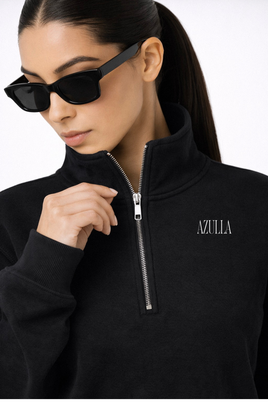 AZULLA Women’s Stencil Half Zip Crew