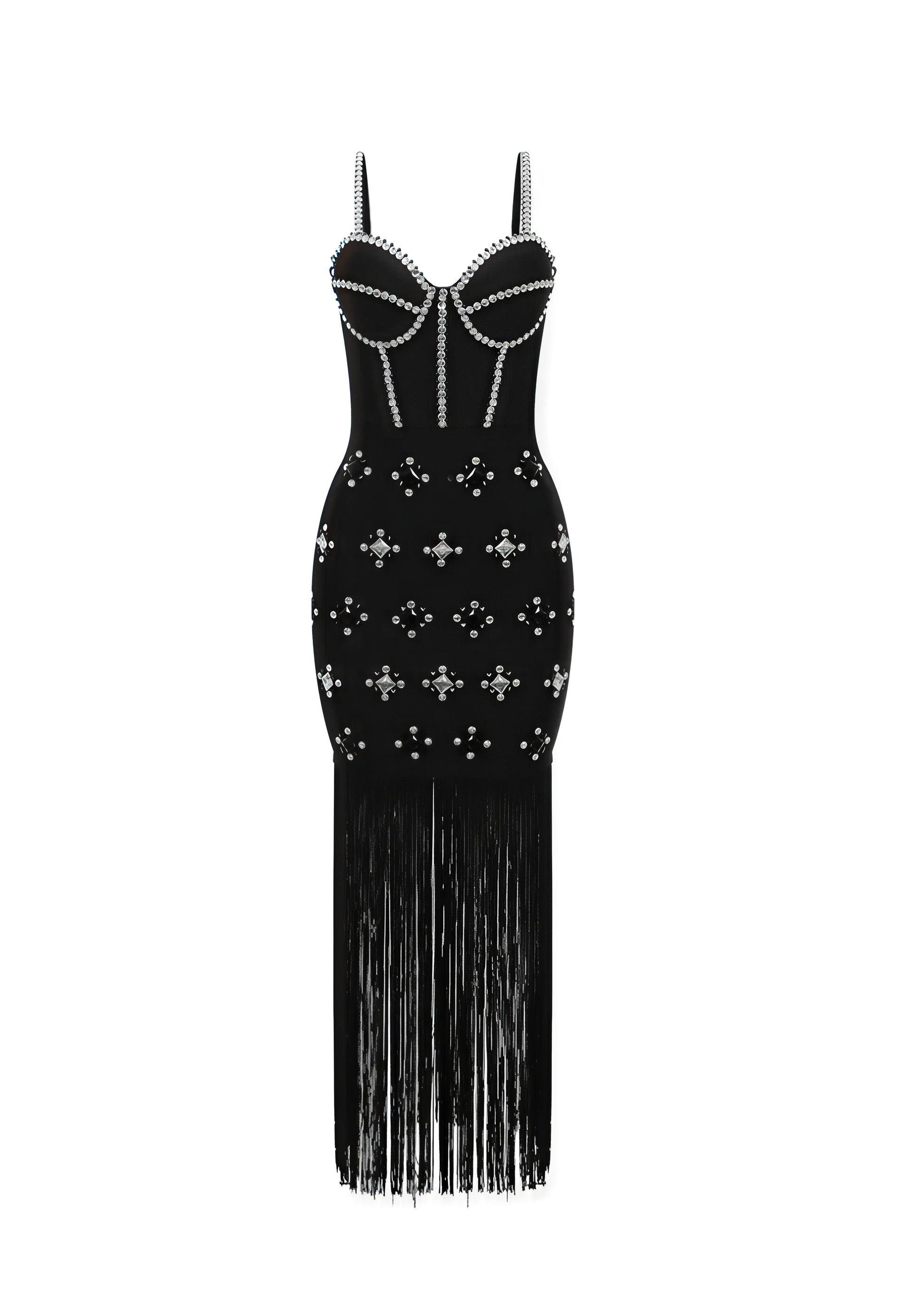 Azulla embellished long dress