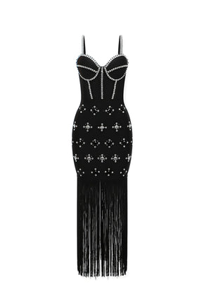 Azulla embellished long dress