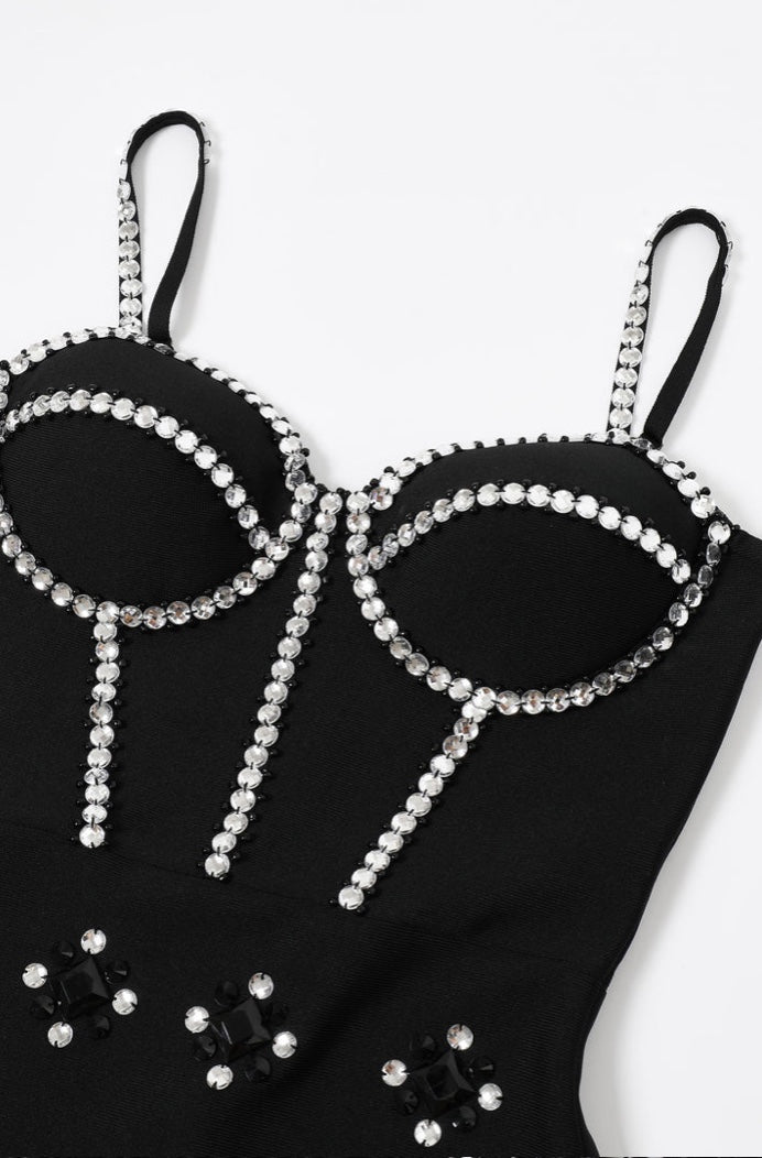 Azulla embellished long dress