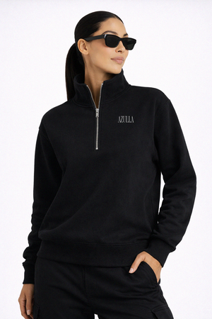 AZULLA Women’s Stencil Half Zip Crew